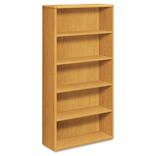 10700 Series Wood Bookcase, Five-Shelf, 36w x 13.13d x 71h, Harvest. Picture 1