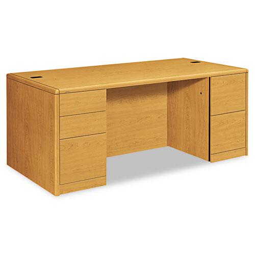10700 Series Double Pedestal Desk with Full-Height Pedestals, 72" x 36" x 29.5", Harvest. Picture 1