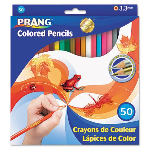 Colored Pencil Sets, 3.3 mm, 2B, Assorted Lead and Barrel Colors, 50/Pack. Picture 1