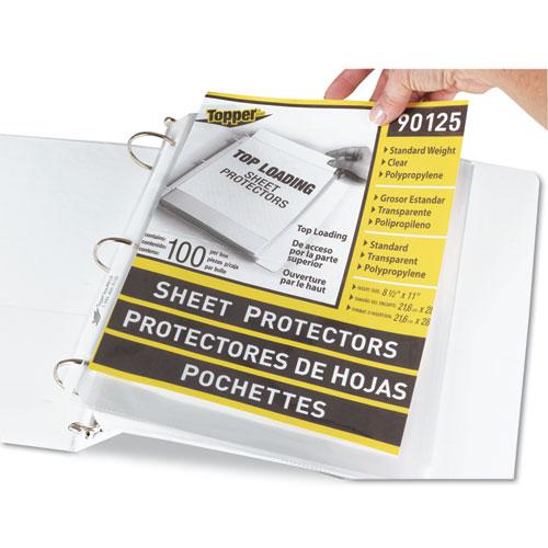 Top-Load Polypropylene Sheet Protectors, Standard, Letter, Clear, 2", 100/Box. The main picture.