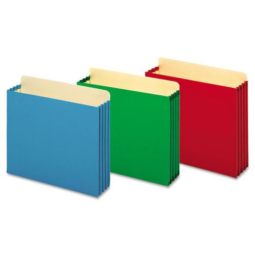 File Cabinet Pockets, 3.5" Expansion, Letter Size, Blue, 10/Box. Picture 2