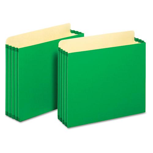 File Cabinet Pockets, 3.5" Expansion, Letter Size, Green, 10/Box. Picture 2