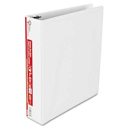 Economy Round Ring View Binder, 3 Rings, 2" Capacity, 11 x 8.5, White. Picture 8