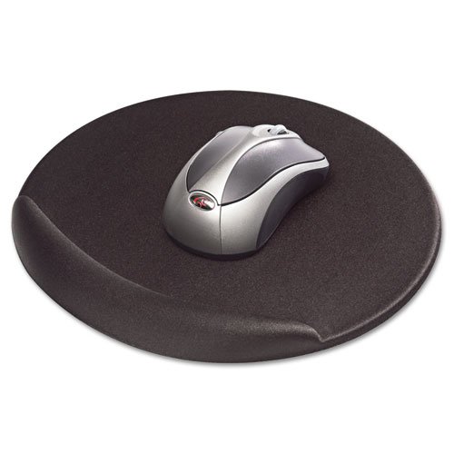 Viscoflex Oval Mouse Pad, 8" dia., Black. Picture 1