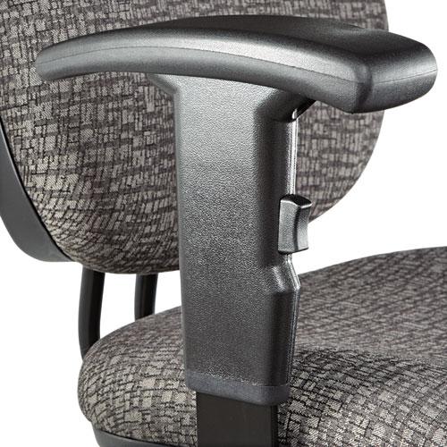 Alera Interval Series Swivel Task Stool, Supports 275 lb, 23.93" to 34.53" Seat Height, Graphite Gray Seat/Back, Black Base. Picture 8