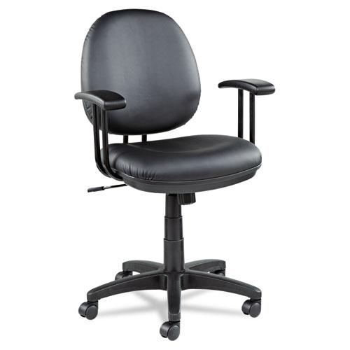 Alera Interval Series Swivel/Tilt Task Chair, Bonded Leather Seat/Back, Up to 275 lb, 18.11" to 23.22" Seat Height, Black. Picture 7