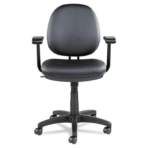 Alera Interval Series Swivel/Tilt Task Chair, Bonded Leather Seat/Back, Up to 275 lb, 18.11" to 23.22" Seat Height, Black. Picture 8