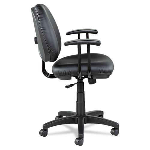 Alera Interval Series Swivel/Tilt Task Chair, Bonded Leather Seat/Back, Up to 275 lb, 18.11" to 23.22" Seat Height, Black. Picture 10