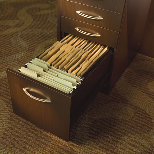 Aberdeen Series Pencil/Box/Box/File Laminate Desk Pedestal, Mocha. Picture 8