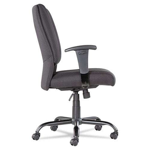 Big/Tall Swivel/Tilt Mid-Back Chair, Supports Up to 450 lb, 19.29" to 23.22" Seat Height, Black. Picture 3
