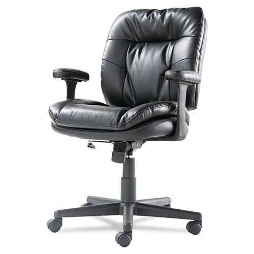 Executive Swivel/Tilt Chair, Supports Up to 250 lb, 16.93" to 20.67" Seat Height, Black. Picture 6