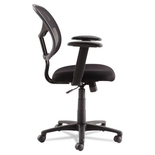 Swivel/Tilt Mesh Task Chair with Adjustable Arms, Supports Up to 250 lb, 17.72" to 22.24" Seat Height, Black. Picture 2