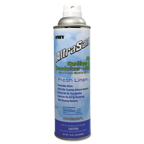AltraSan Air Sanitizer and Deodorizer, Fresh Linen, 10 oz Aerosol Spray. Picture 1