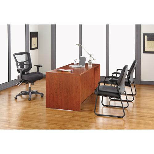 Alera Elusion Series Mesh High-Back Multifunction Chair, Supports Up to 275 lb, 17.2" to 20.6" Seat Height, Black. Picture 3