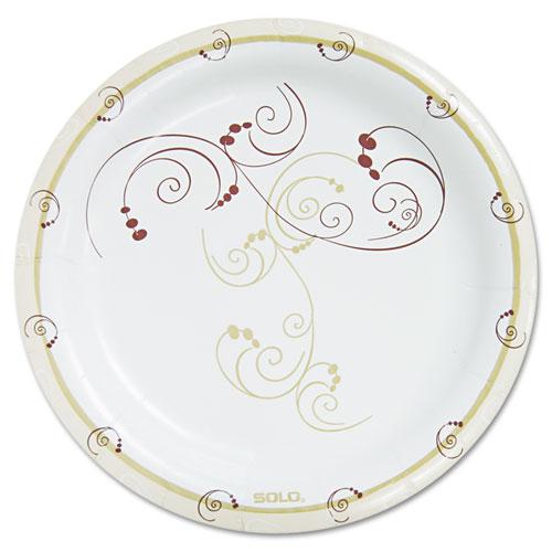 Symphony Paper Dinnerware, Heavyweight Plate, 9" dia, Tan, 125/Pack. The main picture.