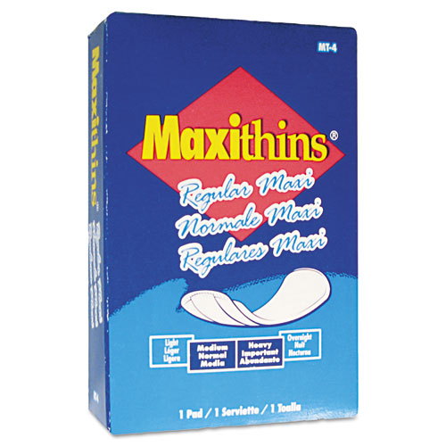 Maxithins Vended Sanitary Napkins #4, Maxi, 100 Individually Boxed Napkins/Carton. Picture 1