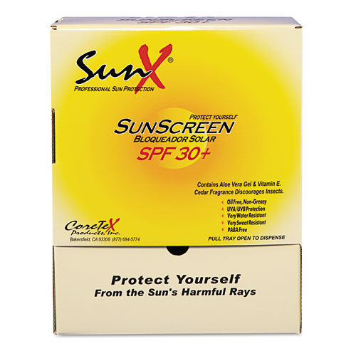 SPF30 Sunscreen, Single Dose Pouch, 100/Box. Picture 1