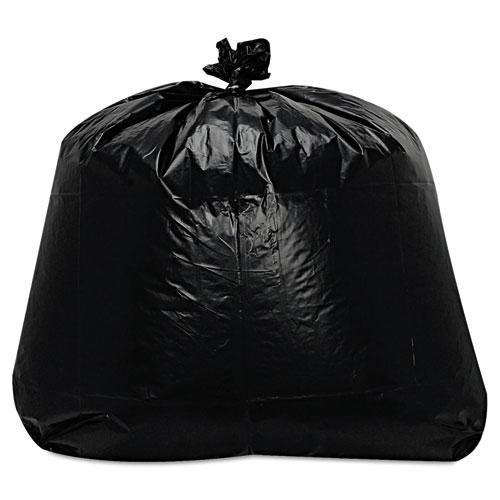 Low-Density Can Liners, 56 gal, 1.6 mil, 43" x 47", Black, 100/Carton. Picture 1