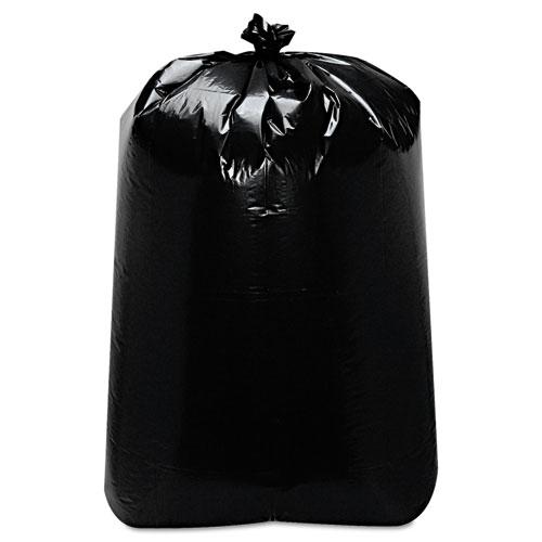 Low-Density Can Liners, 60 gal, 1.6 mil, 22" x 58", Black, 100/Carton. Picture 1