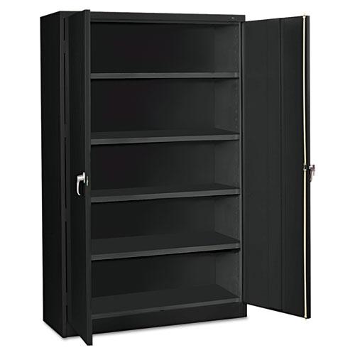 Assembled Jumbo Steel Storage Cabinet, 48w x 18d x 78h, Black. Picture 2