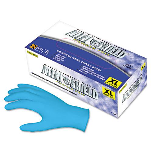 Disposable Nitrile Gloves, Large, 4 mil, Powder-Free, 100/Box. Picture 1