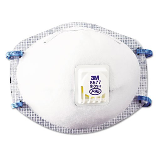Particulate Respirator 8577, P95, One Size Fits All, 10/Box. Picture 1