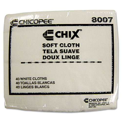 Soft Cloths, 13 x 15, White, 40/Pack, 30 Packs/Carton. Picture 1