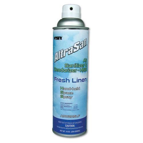 Handheld Air Sanitizer/Deodorizer, Fresh Linen, 10 oz Aerosol Spray, 12/Carton. Picture 1