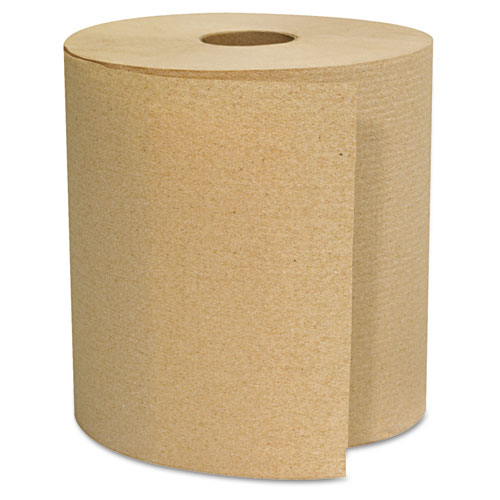 Hardwound Towels, 1-Ply, 800 ft, Brown, 6 Rolls/Carton. Picture 2
