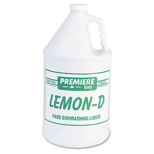 Lemon-D Dishwashing Liquid, Lemon, 1 gal, Bottle, 4/Carton. Picture 1