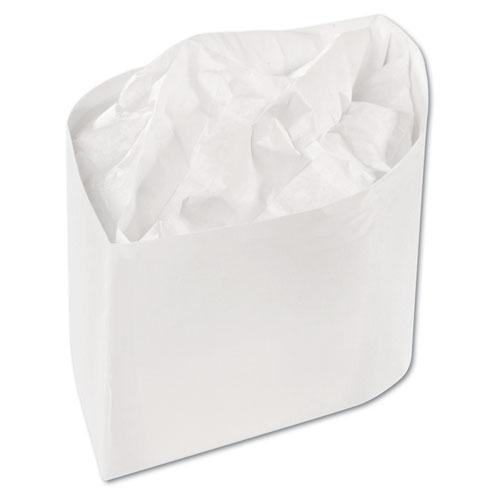 Classy Cap, Crepe Paper, Adjustable, One Size Fits All, White, 100 Caps/Pack, 10 Packs/Carton. Picture 1
