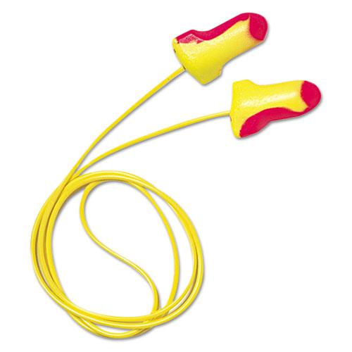 LL-30 Laser Lite Single-Use Earplugs, Corded, 32NRR, Magenta/Yellow, 100 Pairs. Picture 1