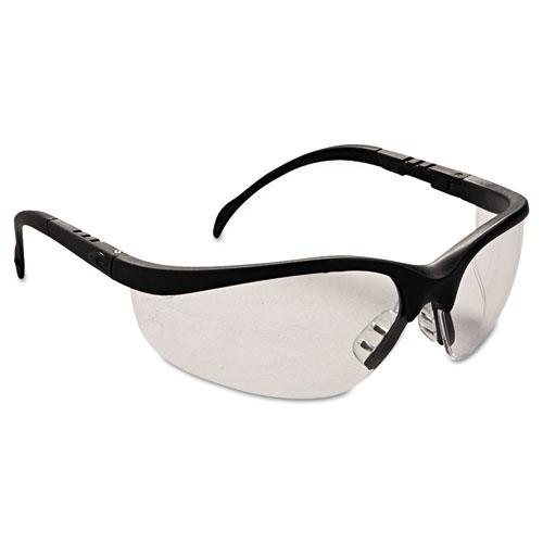 Klondike Safety Glasses, Matte Black Frame, Clear Lens, 12/Box. Picture 2