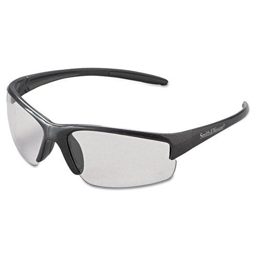 Equalizer Safety Glasses, Gunmetal Frame, Clear Anti-Fog Lens. Picture 1