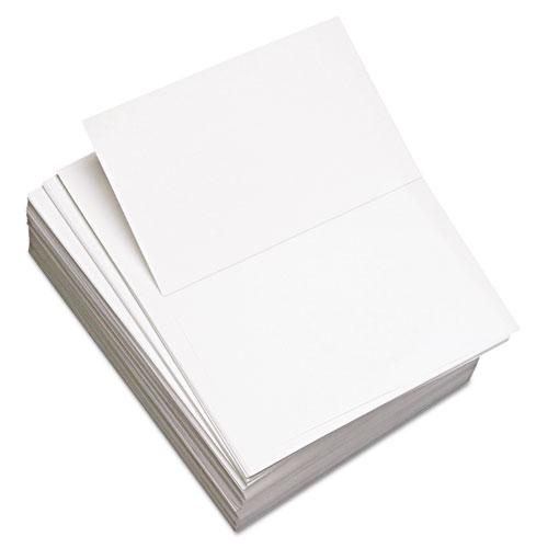 Custom Cut-Sheet Copy Paper, 92 Bright, Micro-Perforated 5.5" from Top, 20lb Bond Weight, 8.5 x 11, White, 500/Ream, 5 RM/CT. Picture 2