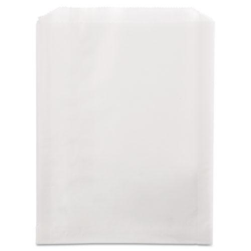 Grease-Resistant Single-Serve Bags, 6.5" x 8", White, 2,000/Carton. Picture 2