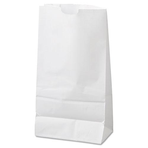 Grocery Paper Bags, 35 lb Capacity, #6, 6" x 3.63" x 11.06", White, 500 Bags. Picture 6