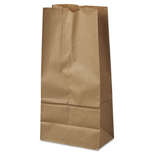 Grocery Paper Bags, 40 lb Capacity, #16, 7.75" x 4.81" x 16", Kraft, 500 Bags. Picture 1