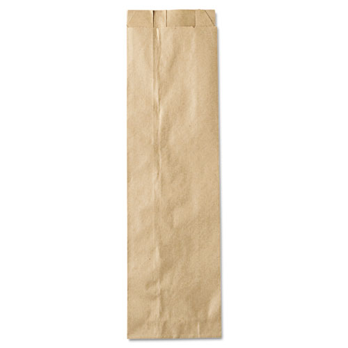 Liquor-Takeout Quart-Sized Paper Bags, 35 lb Capacity, 4.25" x 2.5" x 16", Kraft, 500 Bags. Picture 3