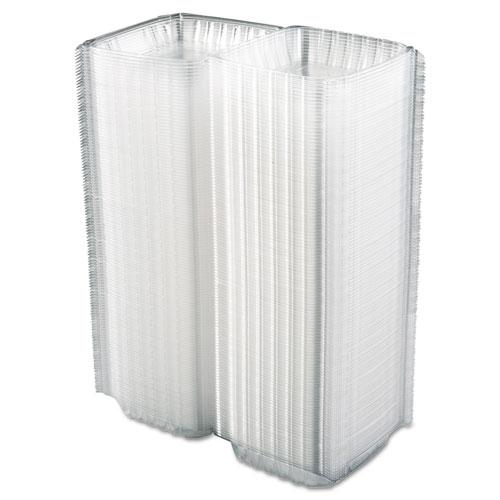 ClearSeal Hinged-Lid Plastic Containers, 8.3 x 8.3 x 3, Clear, Plastic, 250/Carton. Picture 3