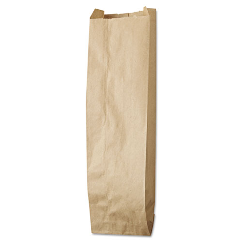 Liquor-Takeout Quart-Sized Paper Bags, 35 lb Capacity, 4.25" x 2.5" x 16", Kraft, 500 Bags. Picture 1