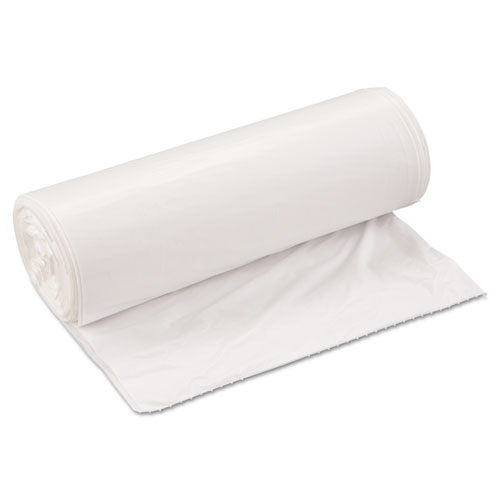 Low-Density Commercial Can Liners, Coreless Interleaved Roll, 33 gal, 0.8 mil, 33" x 39", White, 25 Bags/Roll, 6 Rolls/Carton. Picture 1