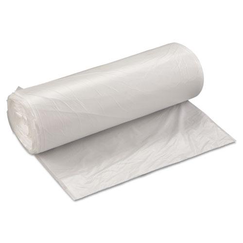 High-Density Commercial Can Liners Value Pack, 60 gal, 19 mic, 38" x 58", Clear, 25 Bags/Roll, 6 Interleaved Rolls/Carton. Picture 1