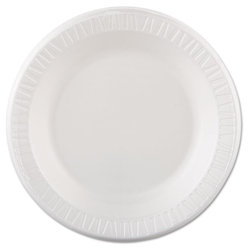 Quiet Classic Laminated Foam Dinnerware, Plate, 10.25" dia, White, 125/Pack, 4 Packs/Carton. Picture 1