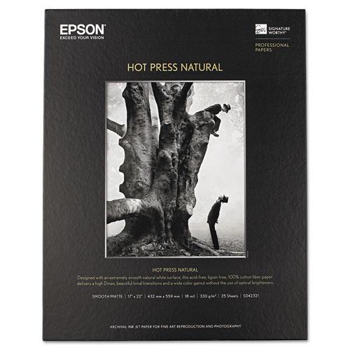 Hot Press Natural Fine Art Paper, 17 mil, 17 x 22, Smooth Matte Natural, 25/Pack. Picture 1