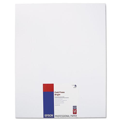 Cold Press Bright Fine Art Paper, 21 mil, 17 x 22, Textured Matte White, 25/Pack. Picture 1