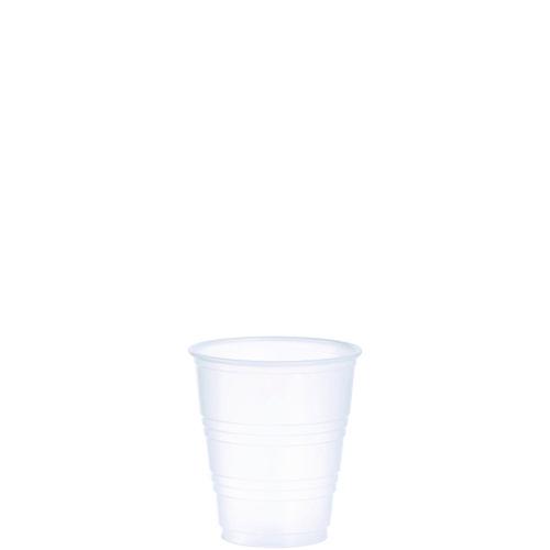 High-Impact Polystyrene Cold Cups, 5 oz, Translucent, 100 Cups/Sleeve, 25 Sleeves/Carton. Picture 1