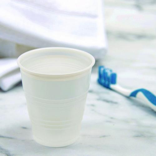 High-Impact Polystyrene Cold Cups, 5 oz, Translucent, 100 Cups/Sleeve, 25 Sleeves/Carton. Picture 5