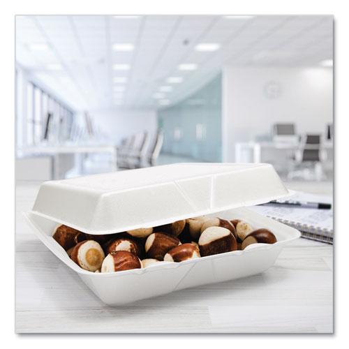 Foam Hinged Lid Containers, 9.25 x 9.5 x 3, 200/Carton. Picture 5