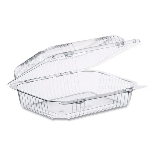 StayLock Clear Hinged Lid Containers, 6 x 7 x 2.1, Clear, Plastic, 125/Packs, 2 Packs/Carton. Picture 1